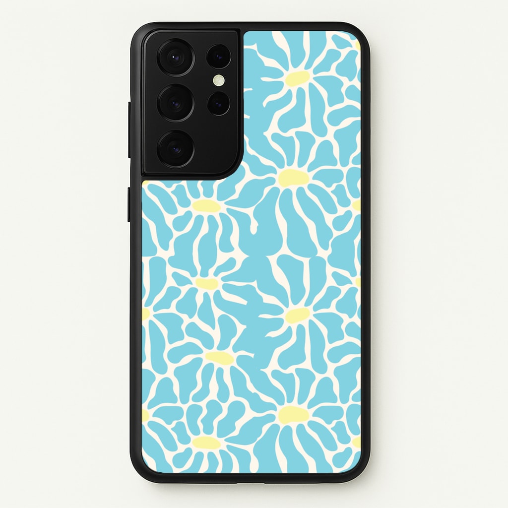 Blue Flowers - Summer - Summer Phone Case for Galaxy S21 Ultra