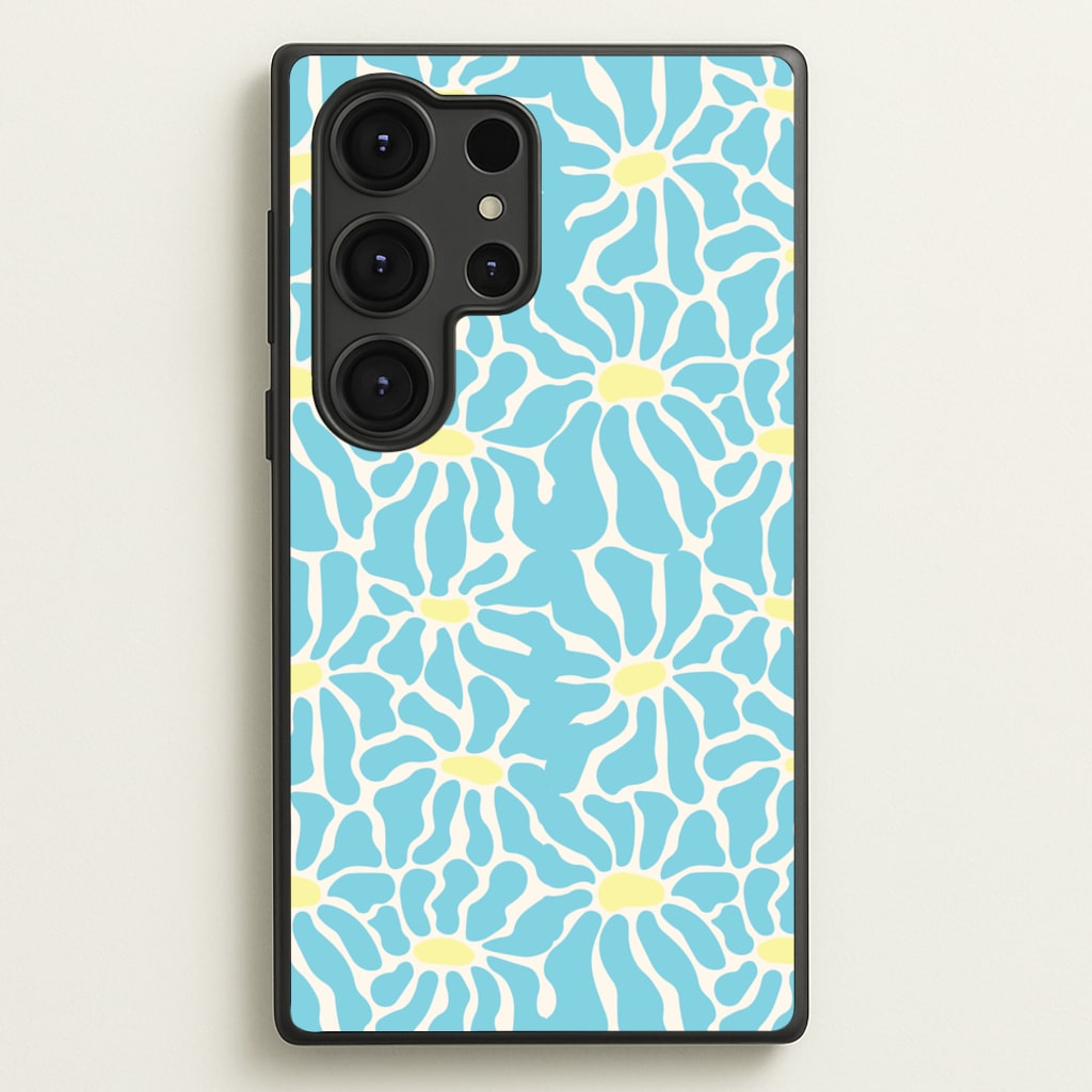 Blue Flowers - Summer - Summer Phone Case for Galaxy S25 Ultra