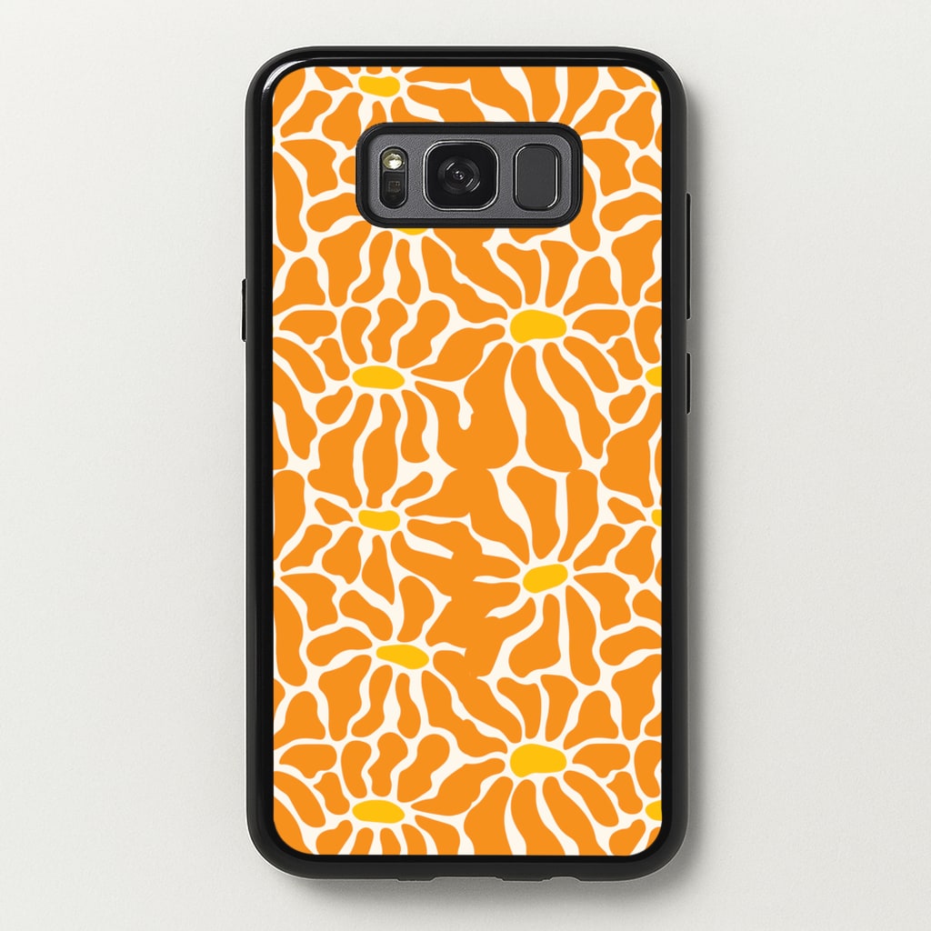 Orange Flowers - Summer - Summer Phone Case for Galaxy S8 Plus
