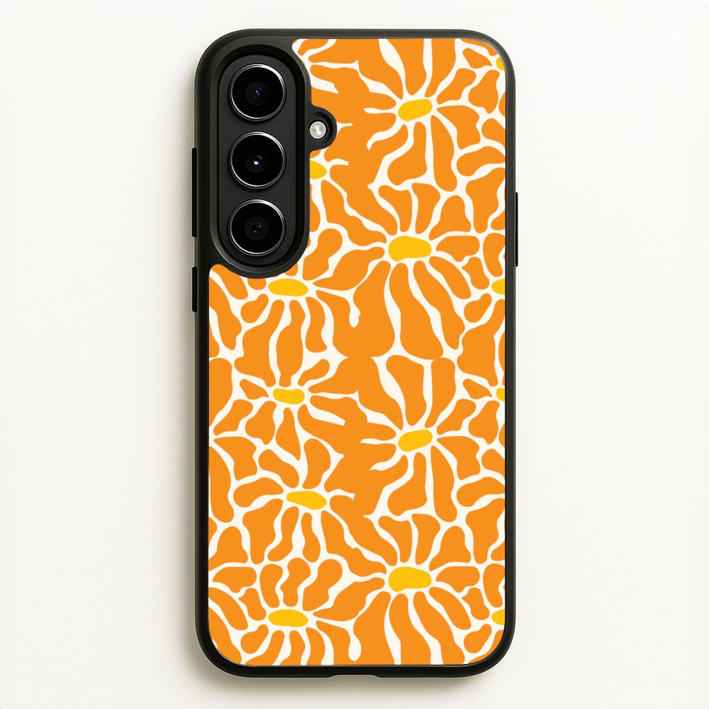 Orange Flowers - Summer - Summer Phone Case for Galaxy A56