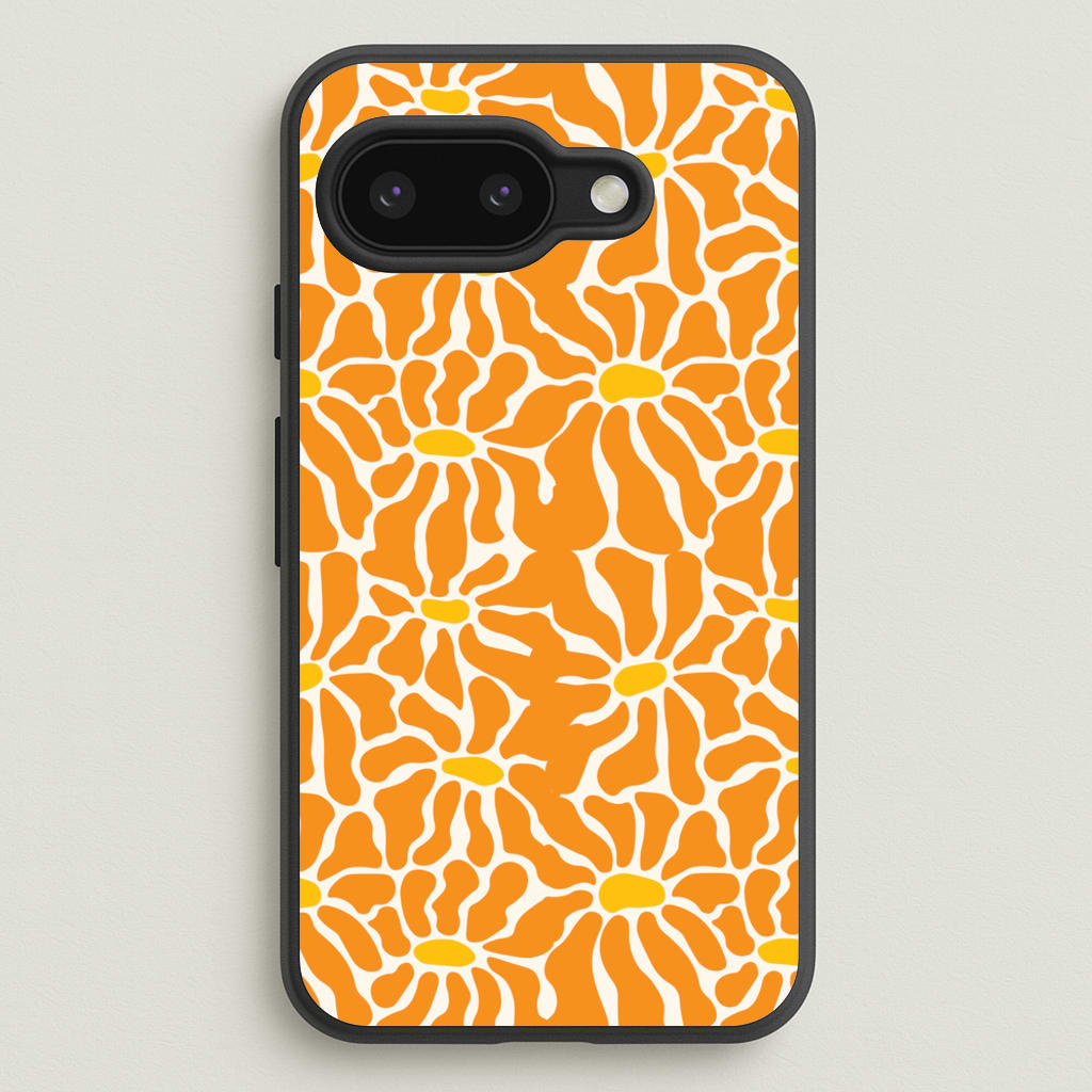 Orange Flowers - Summer - Summer Phone Case for Google Pixel 9a