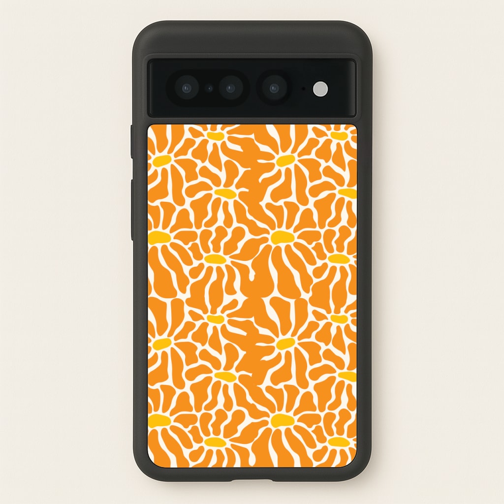 Orange Flowers - Summer - Summer Phone Case for Google Pixel 7 Pro