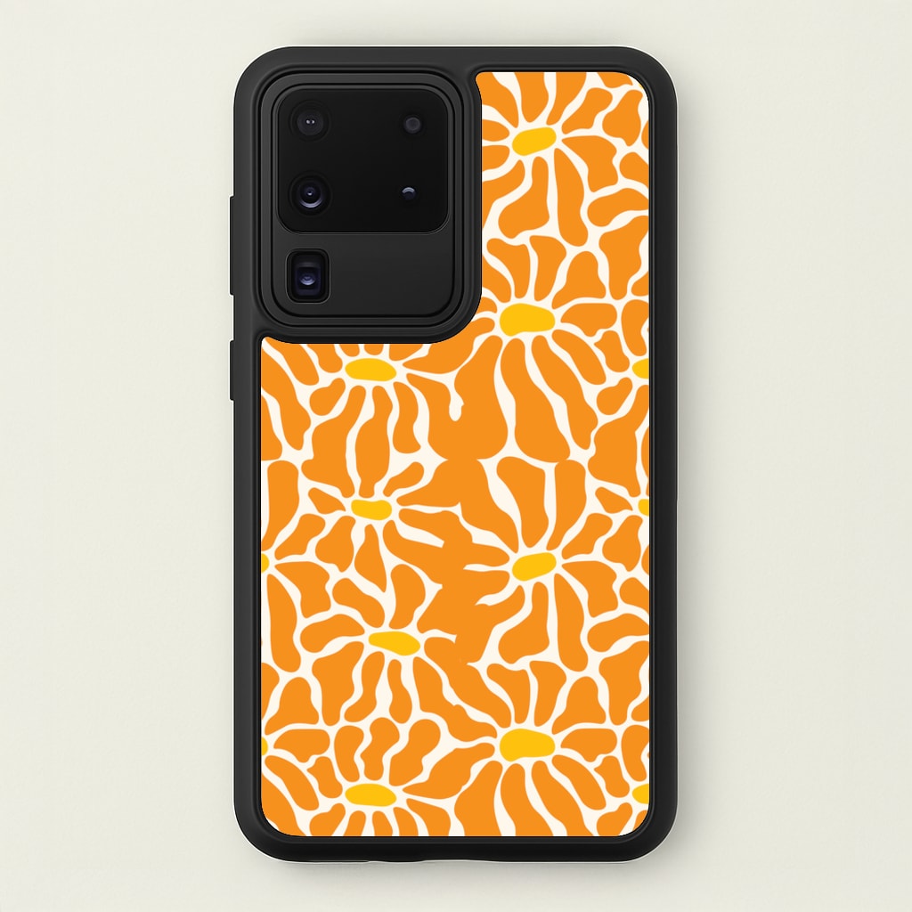 Orange Flowers - Summer - Summer Phone Case for Galaxy S20 Ultra