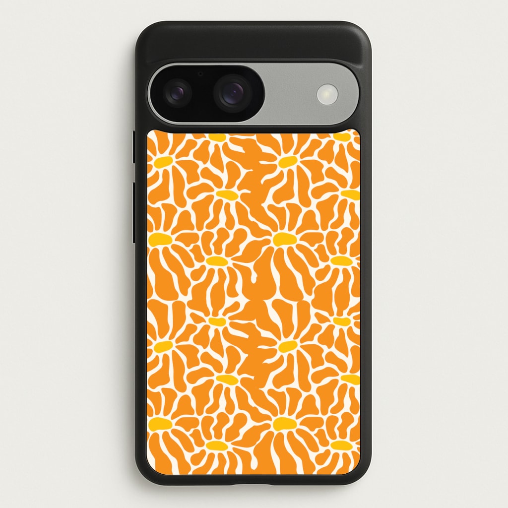 Orange Flowers - Summer - Summer Phone Case for Google Pixel 9 / 9 Pro