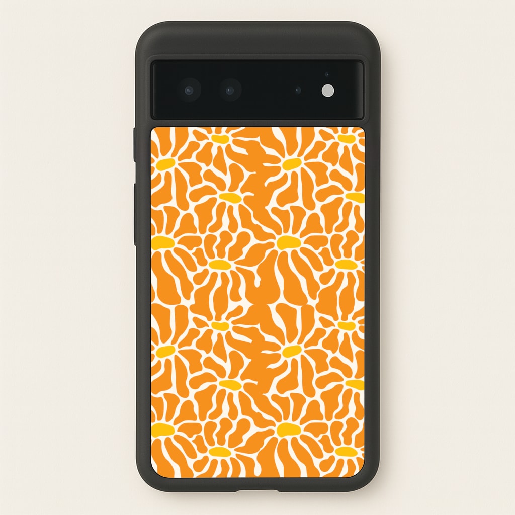 Orange Flowers - Summer - Summer Phone Case for Google Pixel 6
