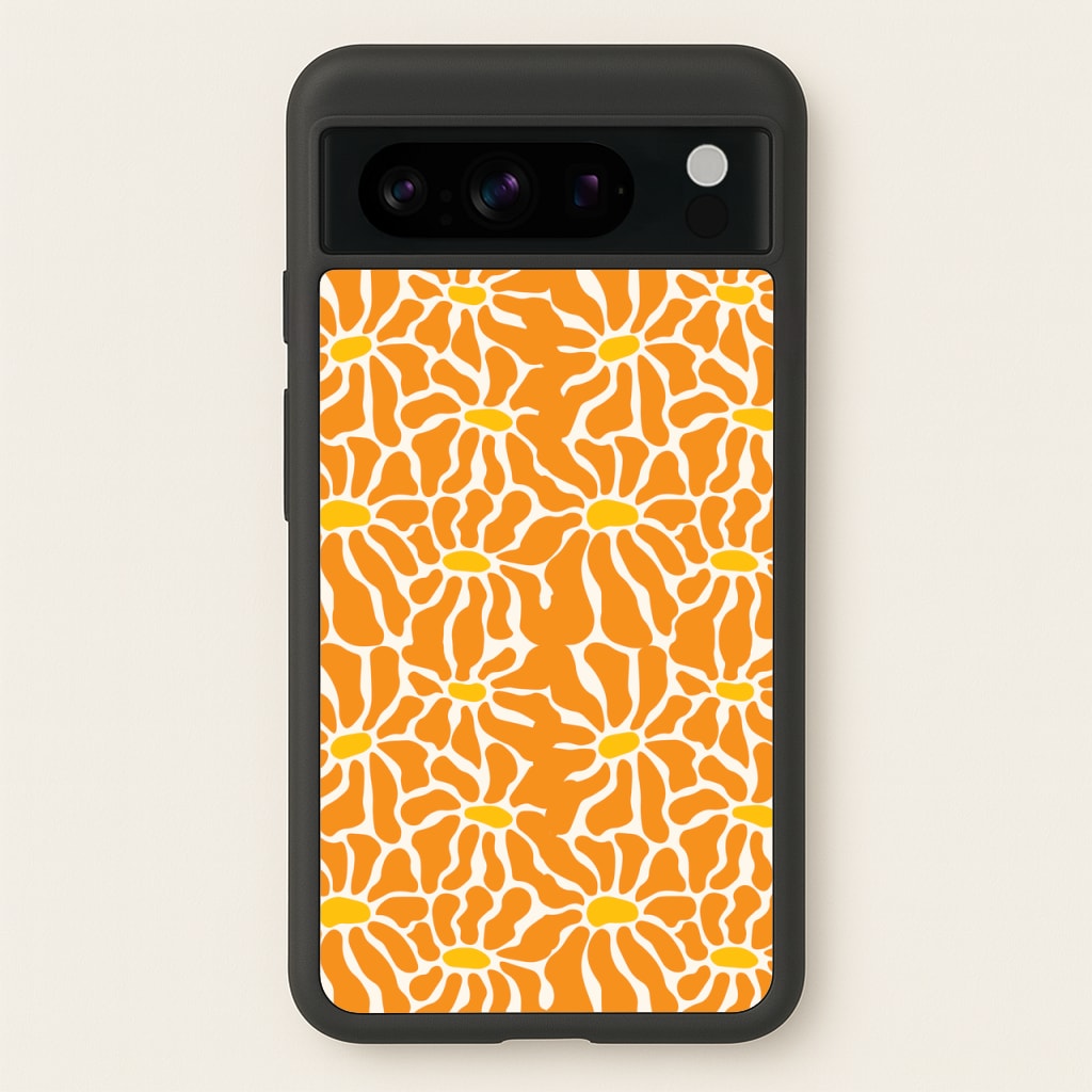 Orange Flowers - Summer - Summer Phone Case for Google Pixel 8 Pro