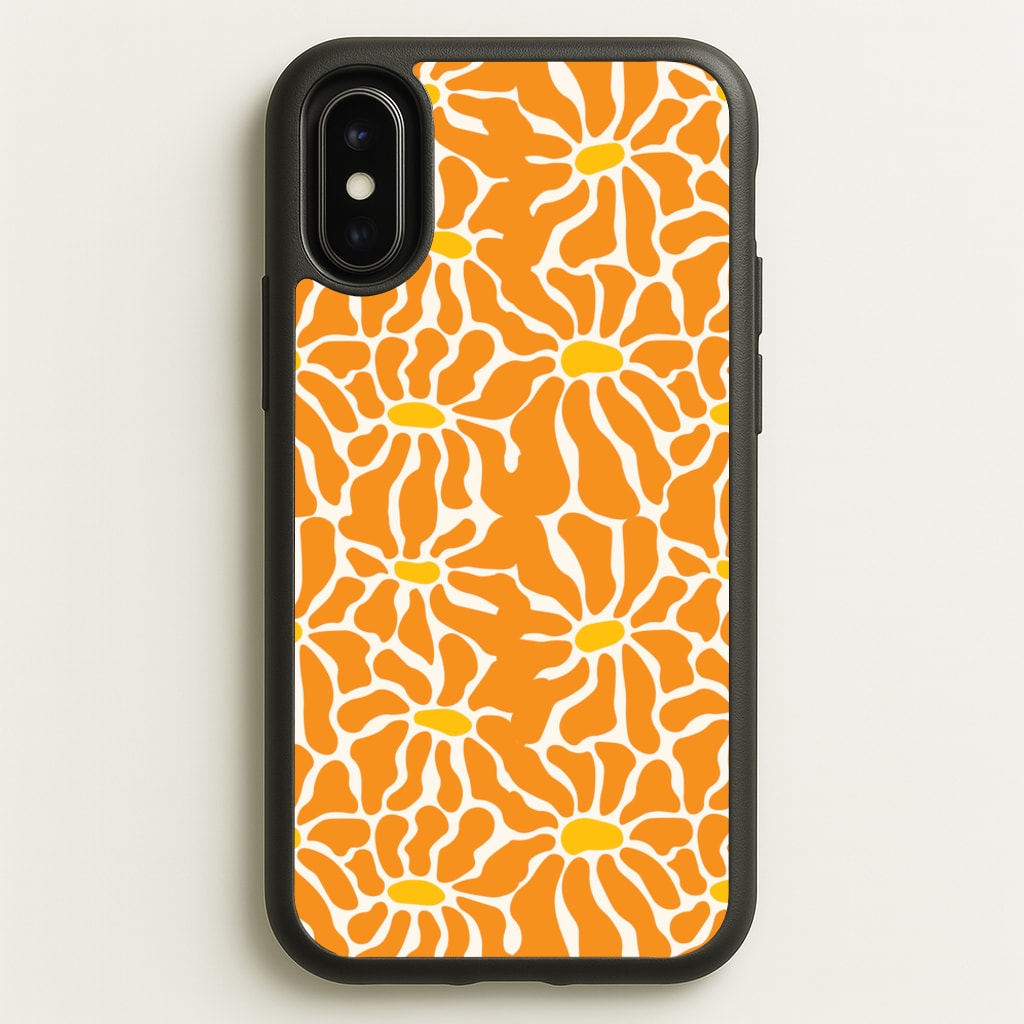 Orange Flowers - Summer - Summer Phone Case for iPhone X / XS