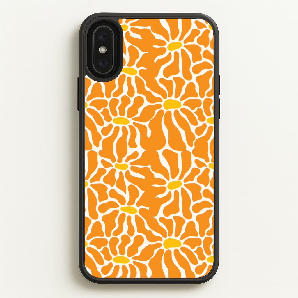 Orange Flowers - Summer - Summer Phone Case for iPhone XS Max