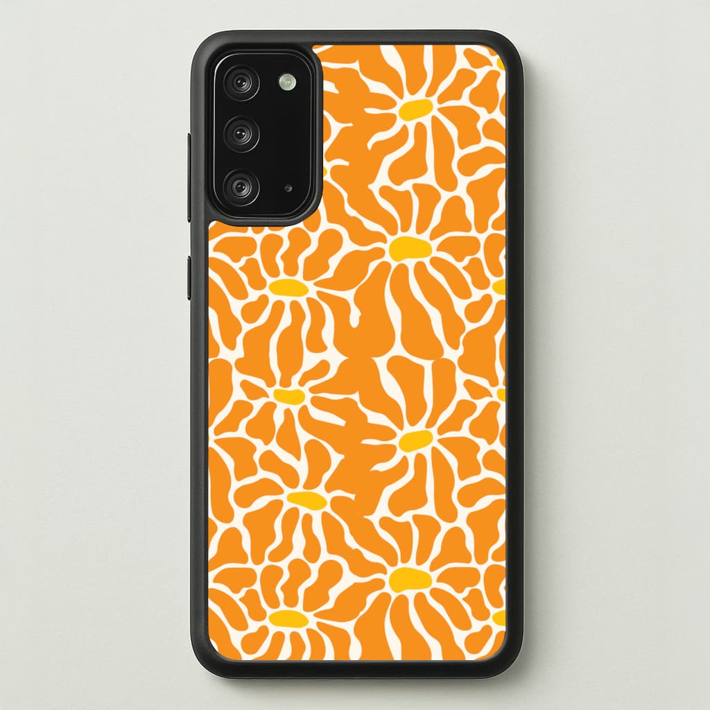 Orange Flowers - Summer - Summer Phone Case for Galaxy Note 20