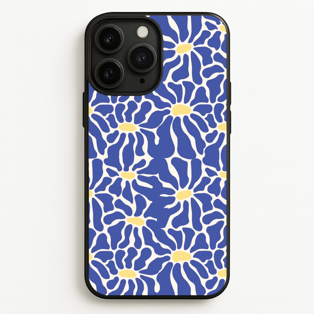 Dark Blue Flowers - Summer - Summer Phone Case for iPhone 11 Pro