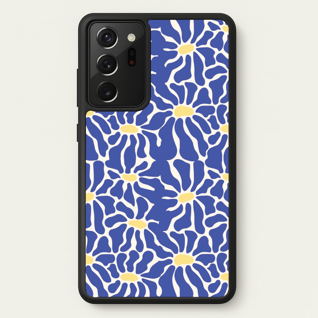 Dark Blue Flowers - Summer - Summer Phone Case for Galaxy Note 20 Ultra