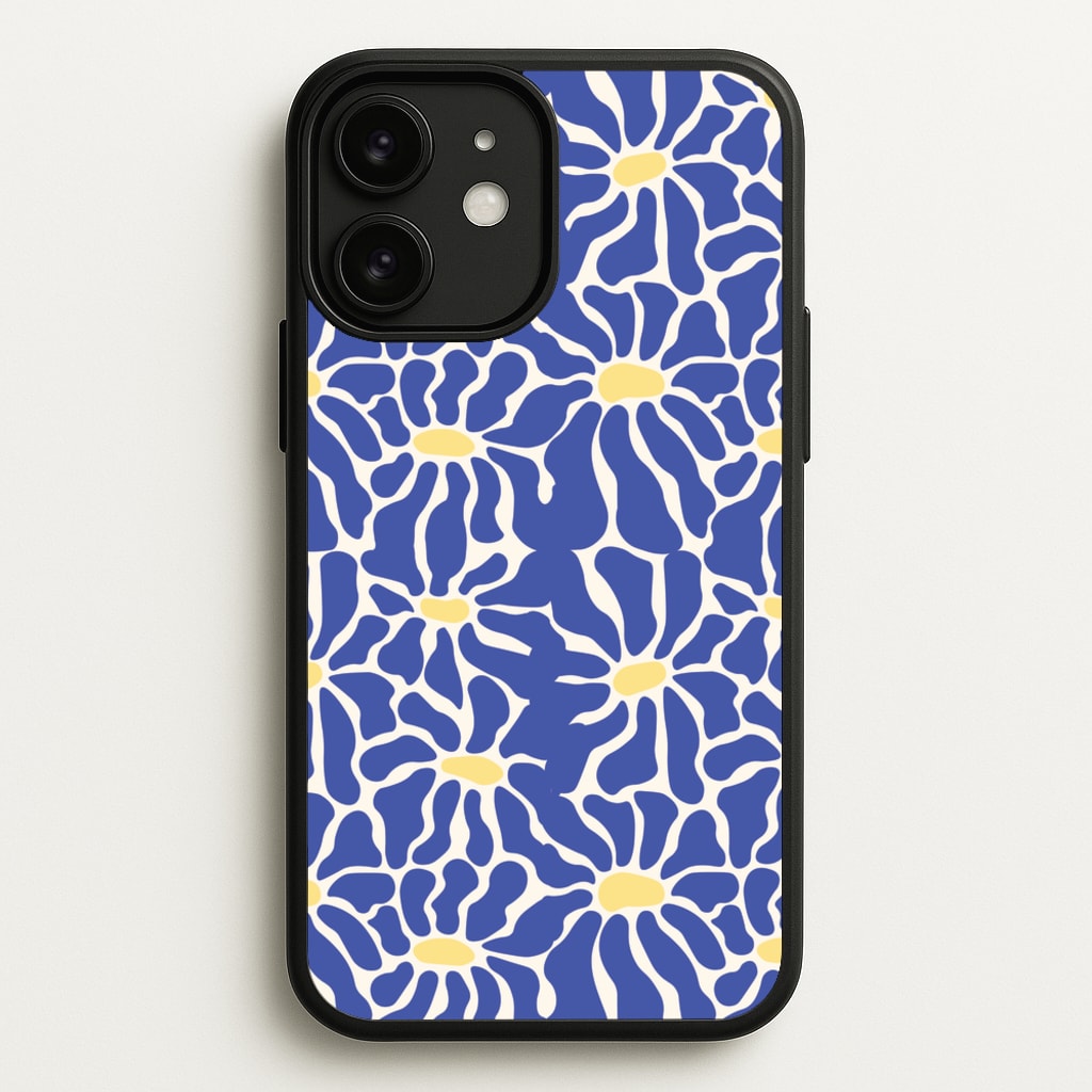 Dark Blue Flowers - Summer - Summer Phone Case for iPhone 11