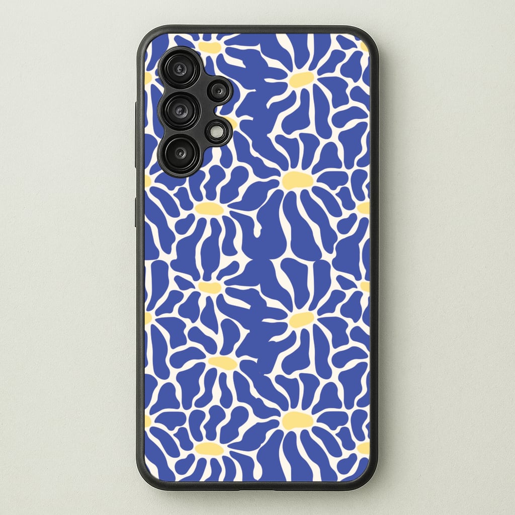 Dark Blue Flowers - Summer - Summer Phone Case for Galaxy A13