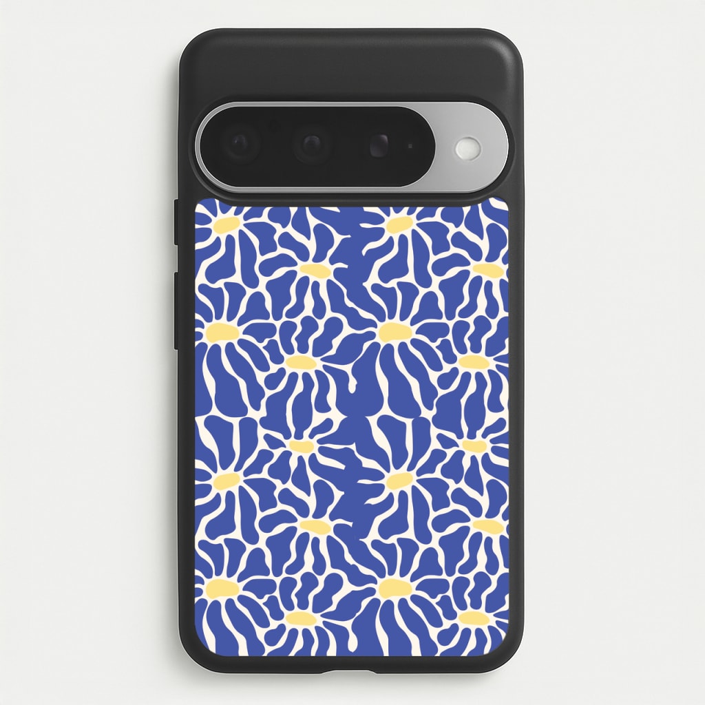 Dark Blue Flowers - Summer Phone Case for Google Pixel 10 Pro XL