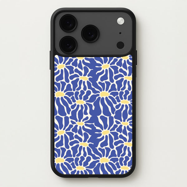 Dark Blue Flowers - Summer Phone Case for iPhone 17 Pro