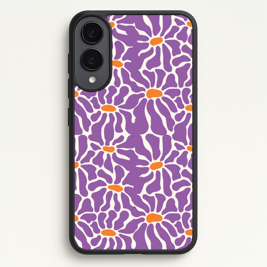 Purple Flowers - Summer - Summer Phone Case for Galaxy S25 Edge