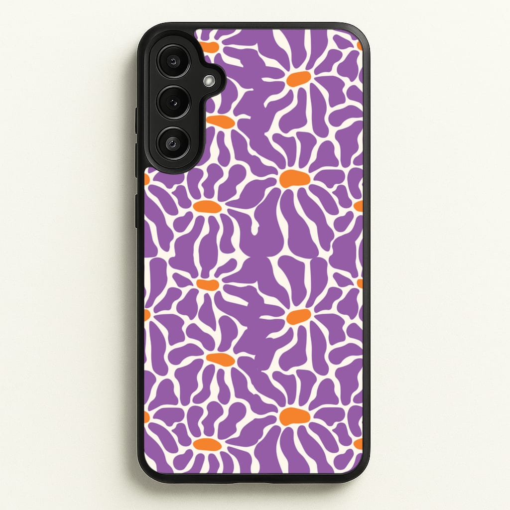 Purple Flowers - Summer - Summer Phone Case for Galaxy A34
