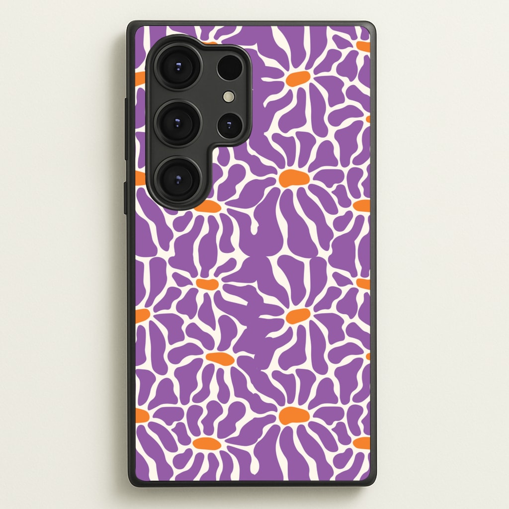 Purple Flowers - Summer - Summer Phone Case for Galaxy S25 Ultra