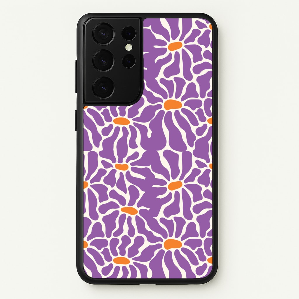 Purple Flowers - Summer - Summer Phone Case for Galaxy S21 Ultra