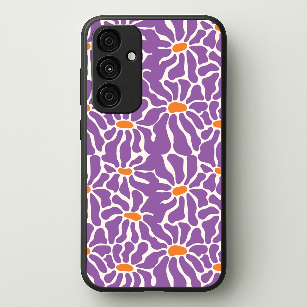 Purple Flowers - Summer - Summer Phone Case for Galaxy A35