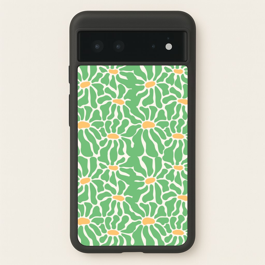 Green Flowers - Summer - Summer Phone Case for Google Pixel 6