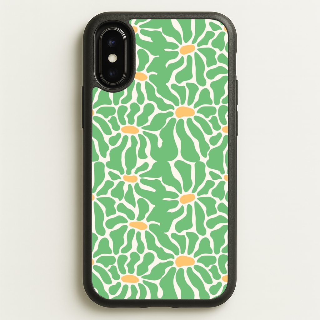 Green Flowers - Summer - Summer Phone Case for iPhone X / XS