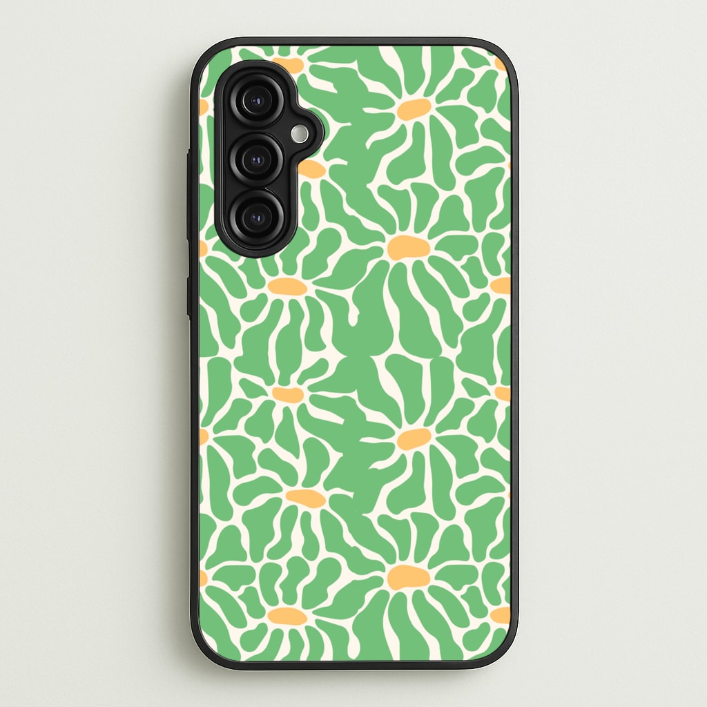 Green Flowers - Summer - Summer Phone Case for Galaxy A14