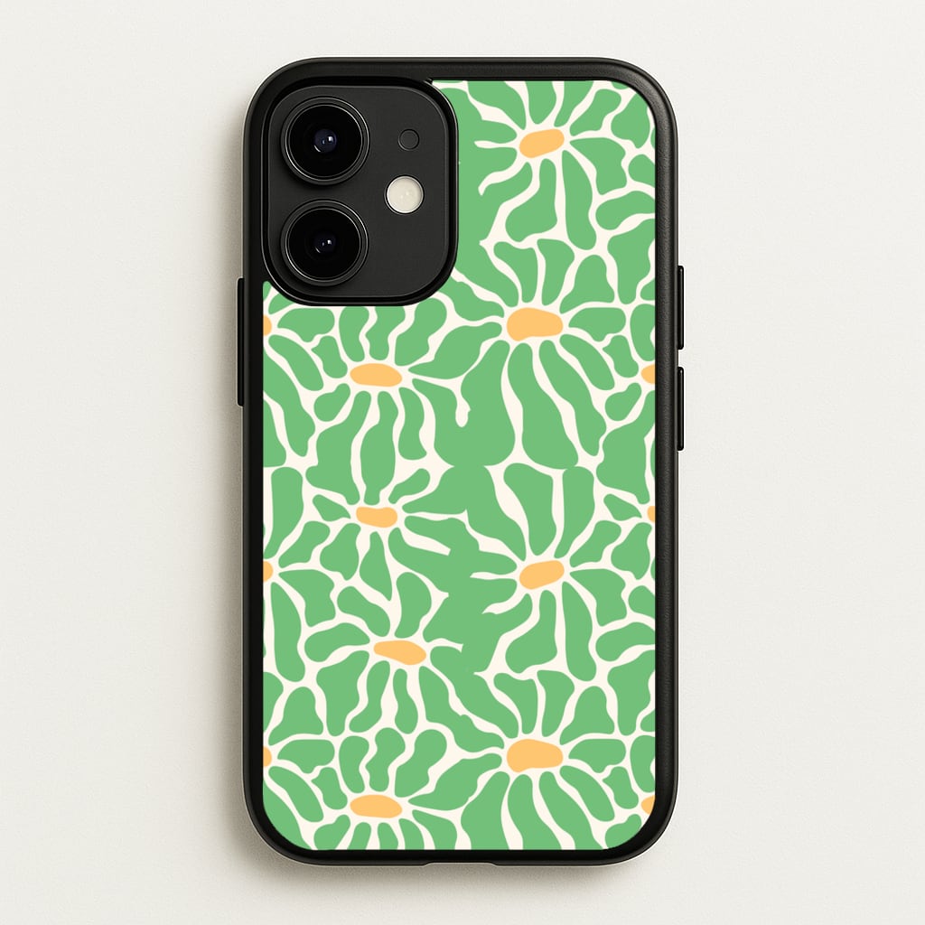 Green Flowers - Summer - Summer Phone Case for iPhone 12 / 12 Pro