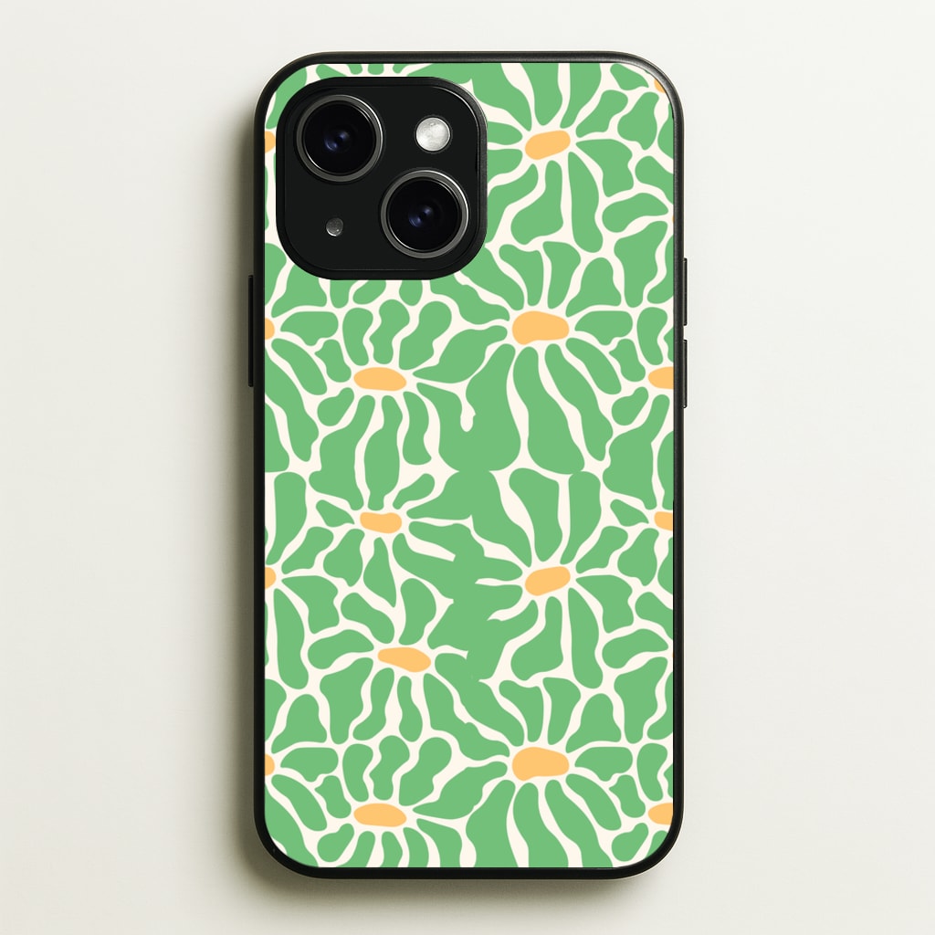 Green Flowers - Summer - Summer Phone Case for iPhone 15