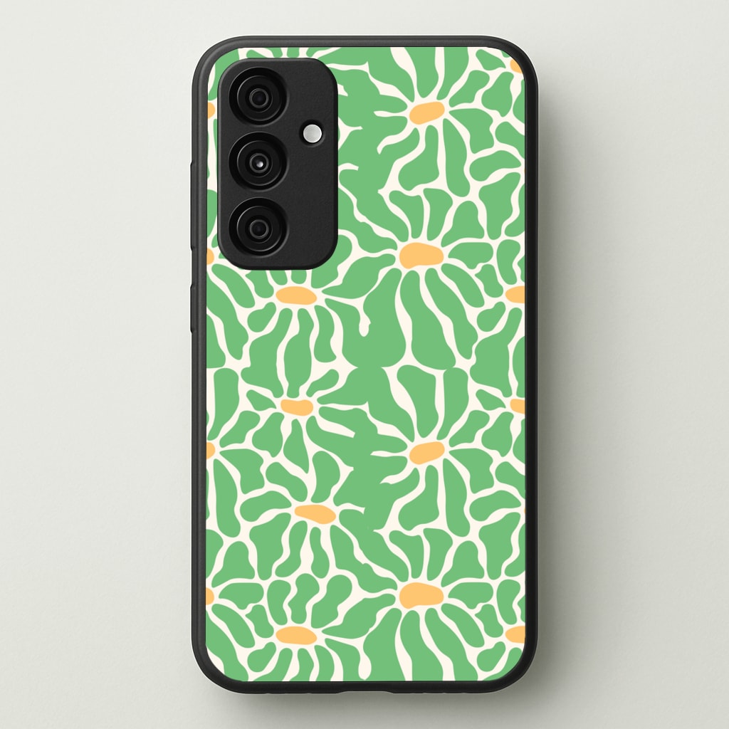 Green Flowers - Summer - Summer Phone Case for Galaxy A55