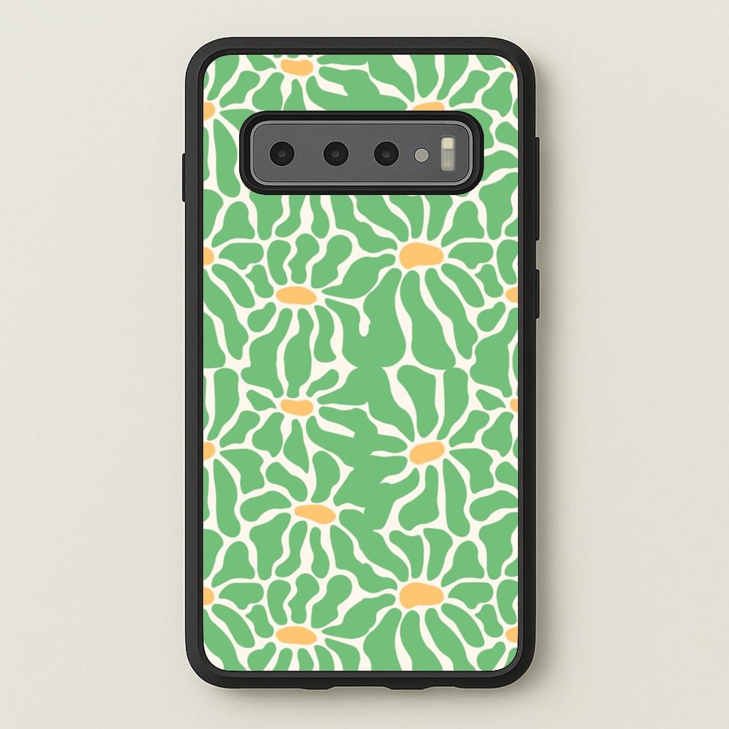Green Flowers - Summer - Summer Phone Case for Galaxy S10 Plus