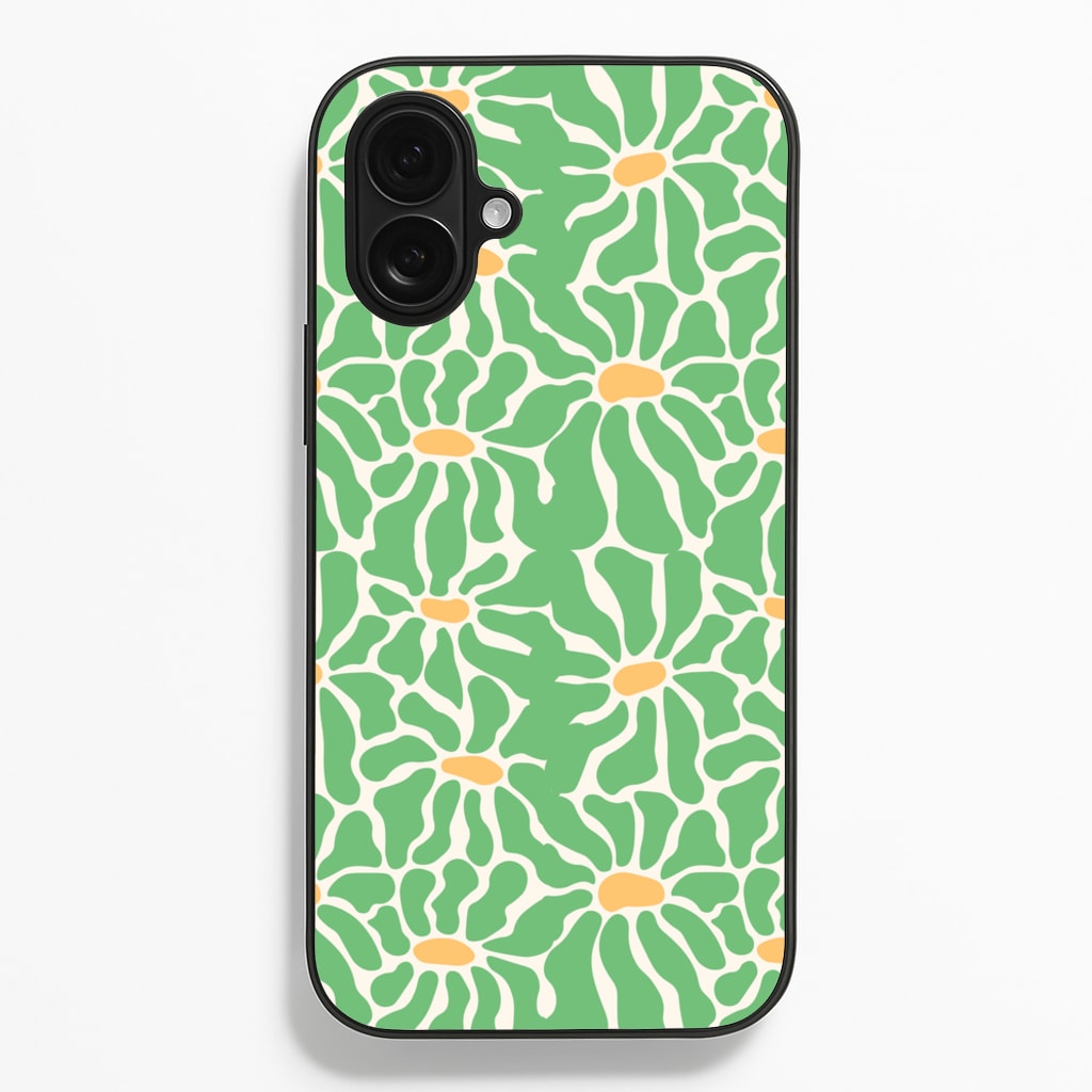 Green Flowers - Summer - Summer Phone Case for iPhone 16 Plus