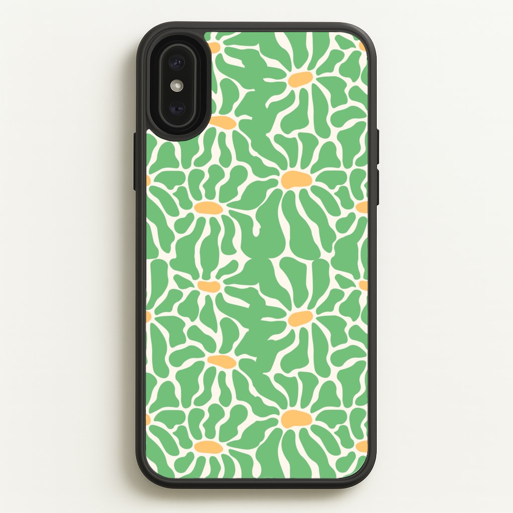 Green Flowers - Summer - Summer Phone Case for iPhone XS Max