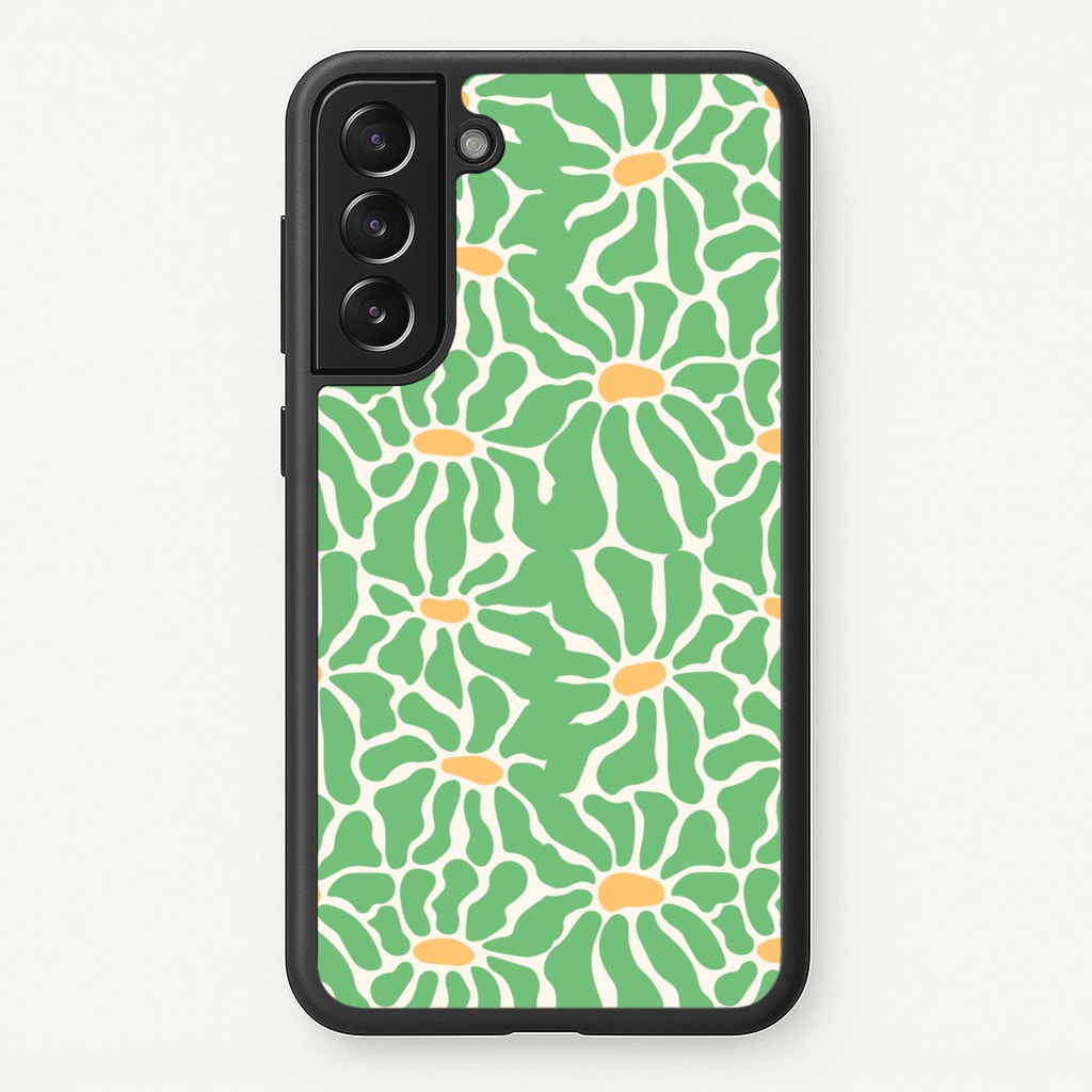 Green Flowers - Summer - Summer Phone Case for Galaxy S21FE