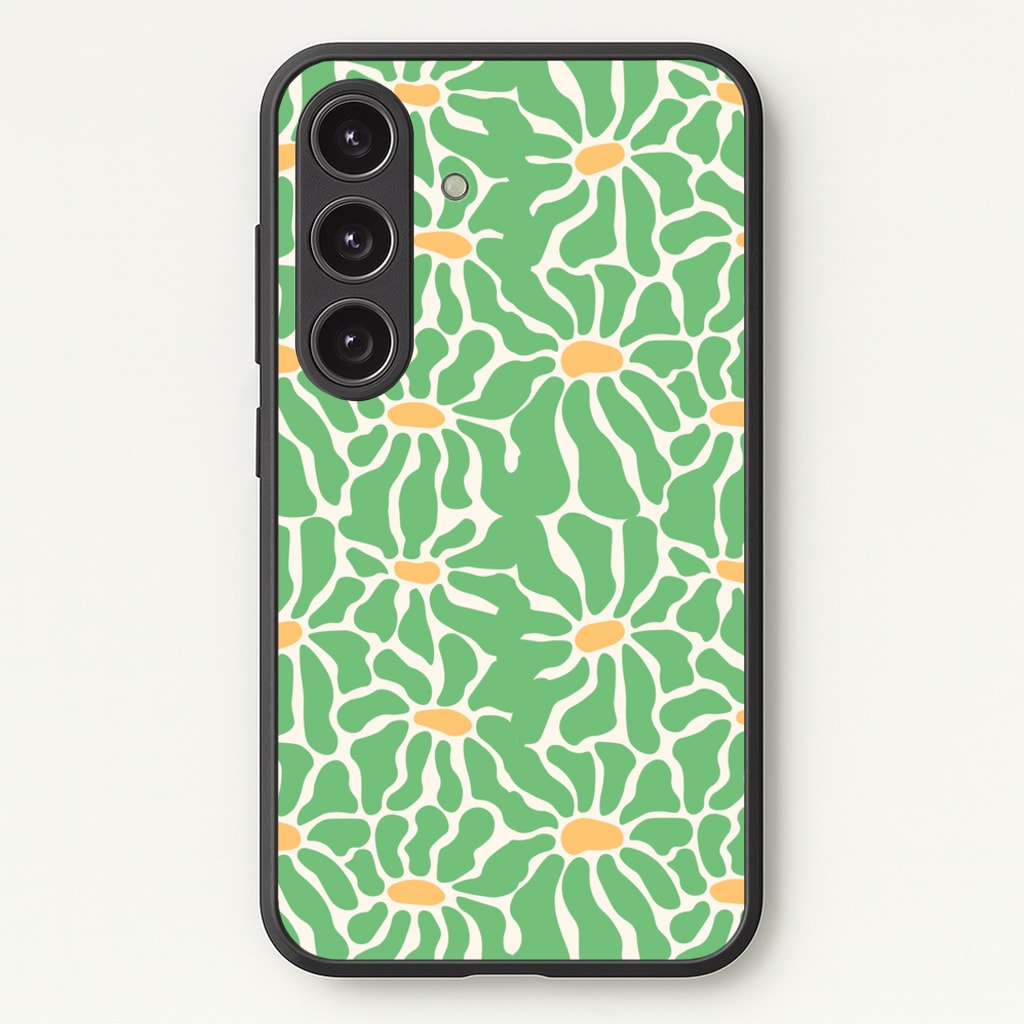 Green Flowers - Summer - Summer Phone Case for Galaxy S25 Plus