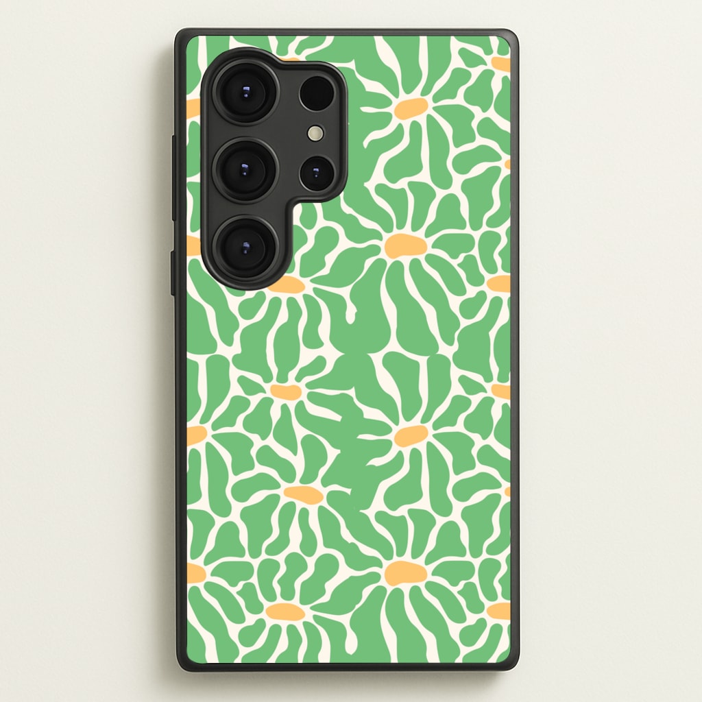 Green Flowers - Summer - Summer Phone Case for Galaxy S25 Ultra