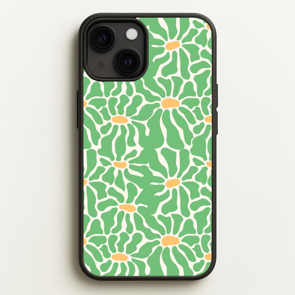 Green Flowers - Summer - Summer Phone Case for iPhone 13 Mini