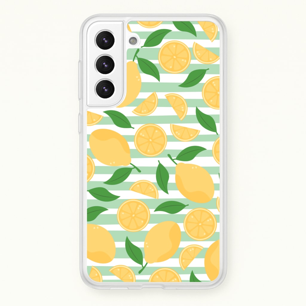 Lemons Pattern - Summer - Summer Phone Case for Galaxy S21