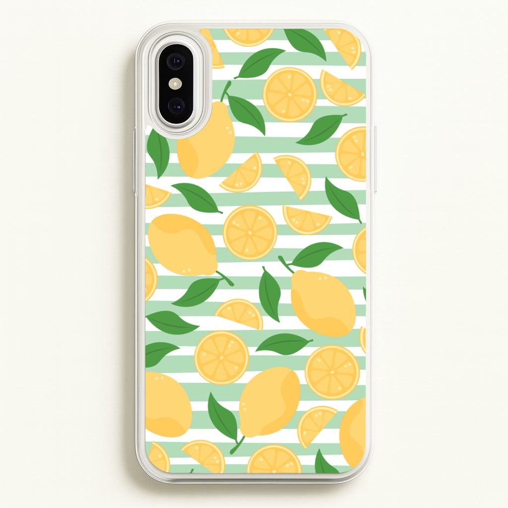 Lemons Pattern - Summer - Summer Phone Case for iPhone XS Max