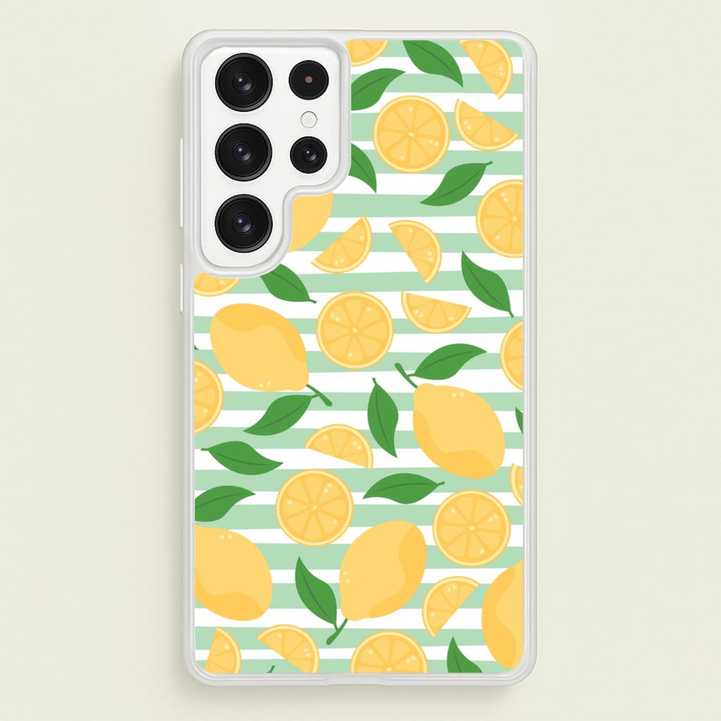 Lemons Pattern - Summer - Summer Phone Case for Galaxy S22 Ultra