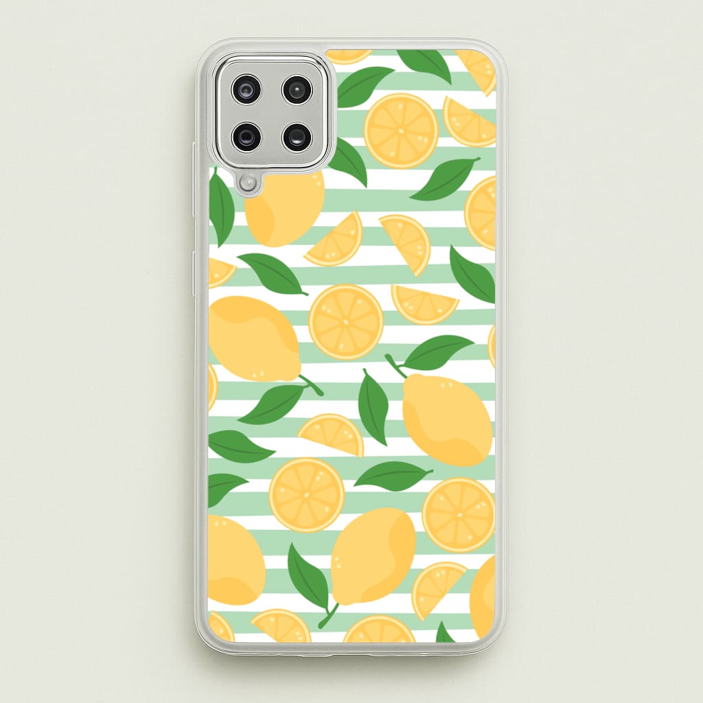 Lemons Pattern - Summer - Summer Phone Case for Galaxy A12
