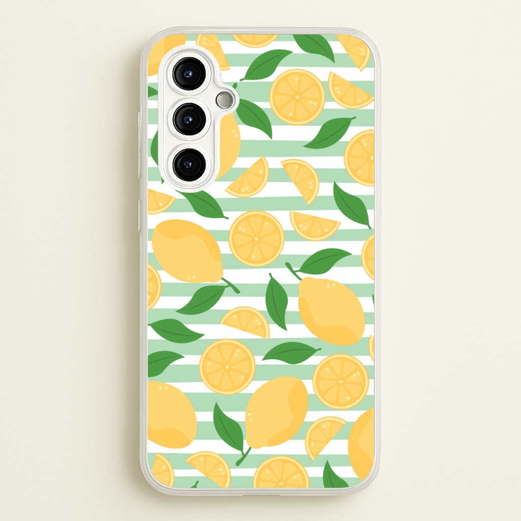 Lemons Pattern - Summer - Summer Phone Case for Galaxy A54