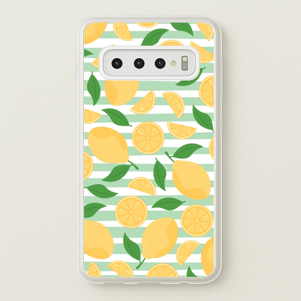 Lemons Pattern - Summer - Summer Phone Case for Galaxy S10 Plus