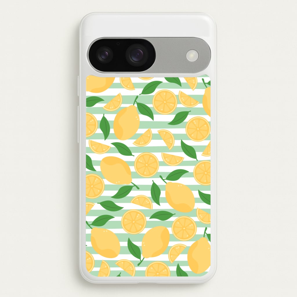 Lemons Pattern - Summer - Summer Phone Case for Google Pixel 9 / 9 Pro