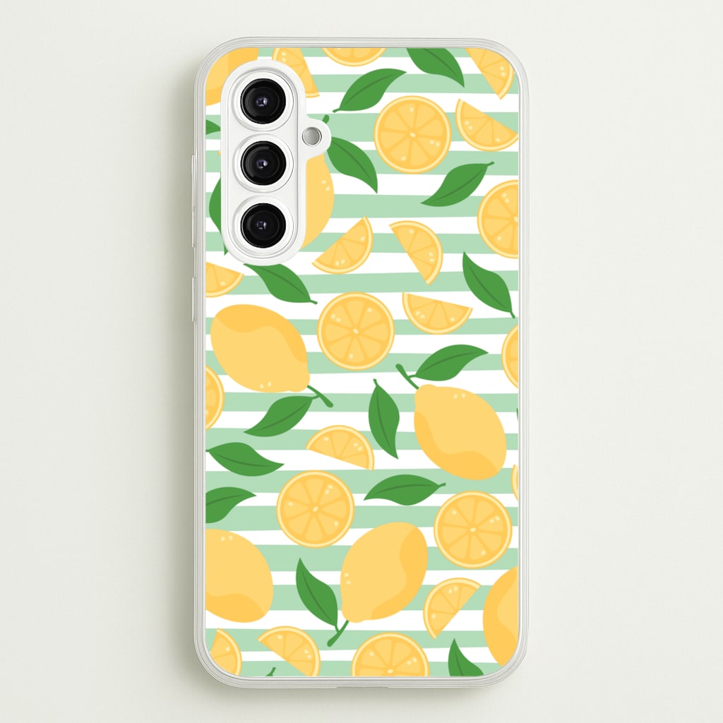 Lemons Pattern - Summer - Summer Phone Case for Galaxy A16
