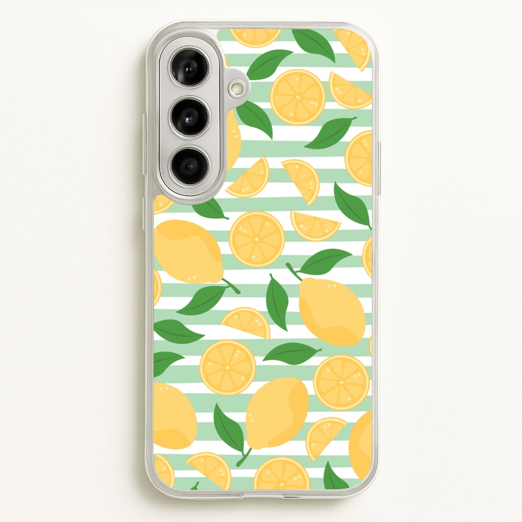 Lemons Pattern - Summer - Summer Phone Case for Galaxy A56