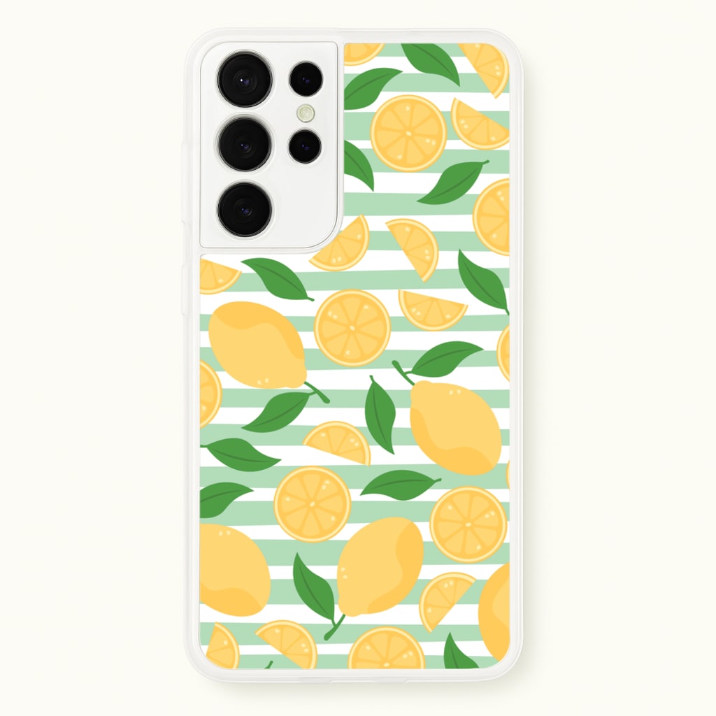 Lemons Pattern - Summer - Summer Phone Case for Galaxy S21 Ultra