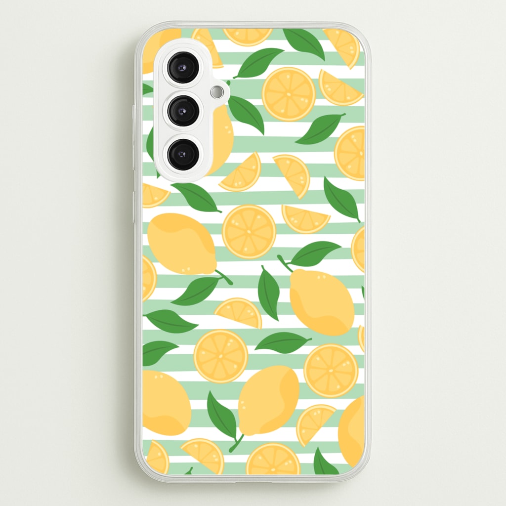 Lemons Pattern - Summer - Summer Phone Case for Galaxy S23FE