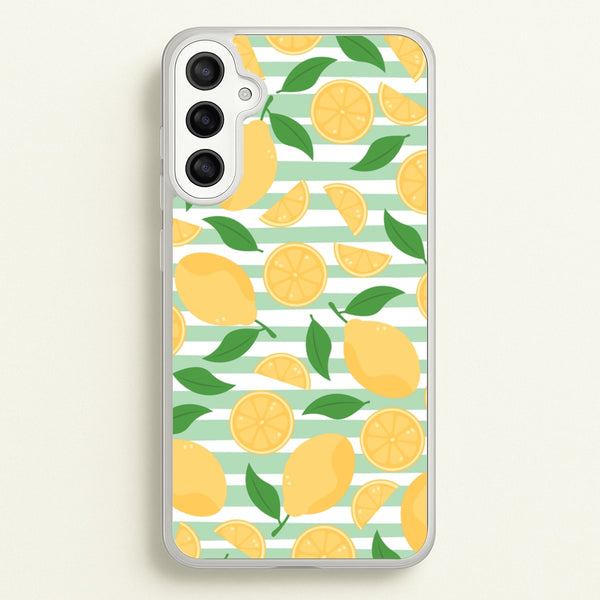 Lemons Pattern - Summer - Summer Phone Case for Galaxy A36