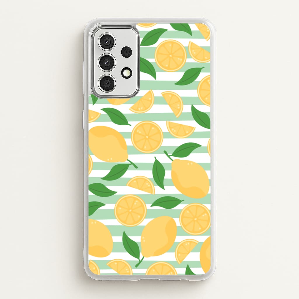 Lemons Pattern - Summer - Summer Phone Case for Galaxy A52 / A52s